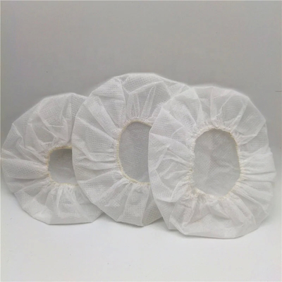 50pcs/saco tecido branco não tecido capacetes de fones de ouvido descartáveis proteger fones de ouvido de poeira e sujeira