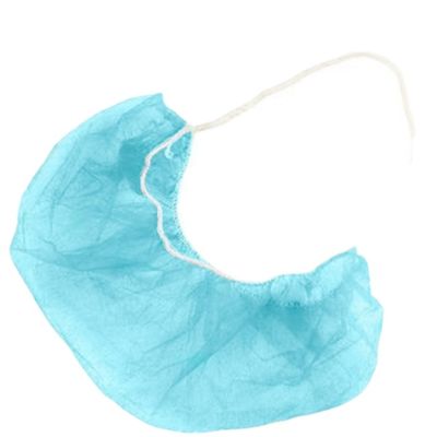 Cobertura de Barba Descartável PP Não Tecido 45x20cm Pacote com 100 unidades