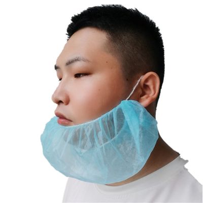 Cobre-barba descartável não tecido 45x20cm Branco Preto Azul