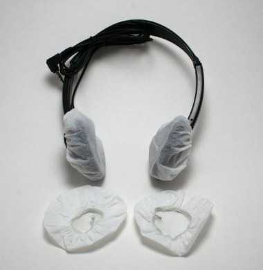 O fones de ouvido branco de MRI cobre a tampa sanitária do coxim da orelha do fones de ouvido