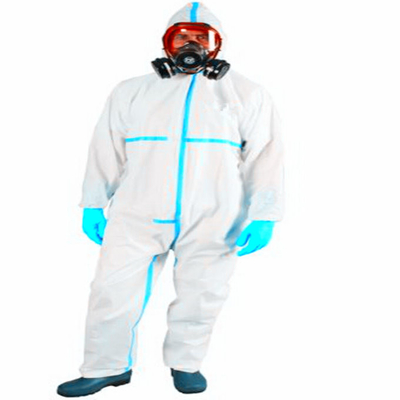 PPE descartável médico da combinação do terno de Ppekit Hazmat do produto químico da sala de limpeza
