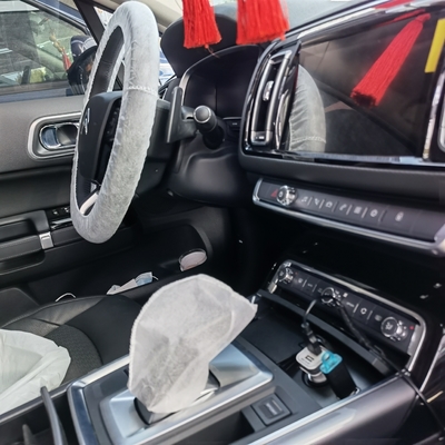 Tampas de volante descartáveis do protetor universal do banco de carro tecidas não