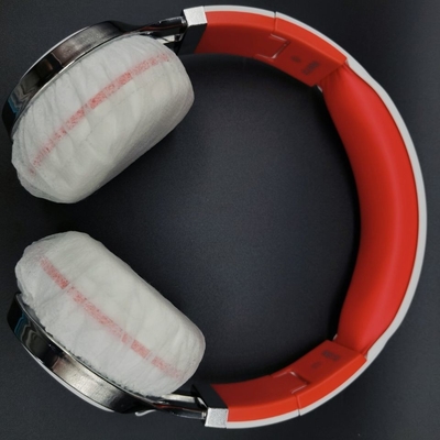 Tampa descartável do fones de ouvido dos auriculares sanitários branca