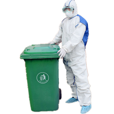 Tipo encapuçado químico 3b 4b do CAT III de Hazmat do hospital da combinação protetora do isolamento do PPE