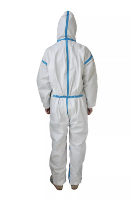Combinação descartável SMS da combinação branca do PPE para o uniforme industrial do Workwear